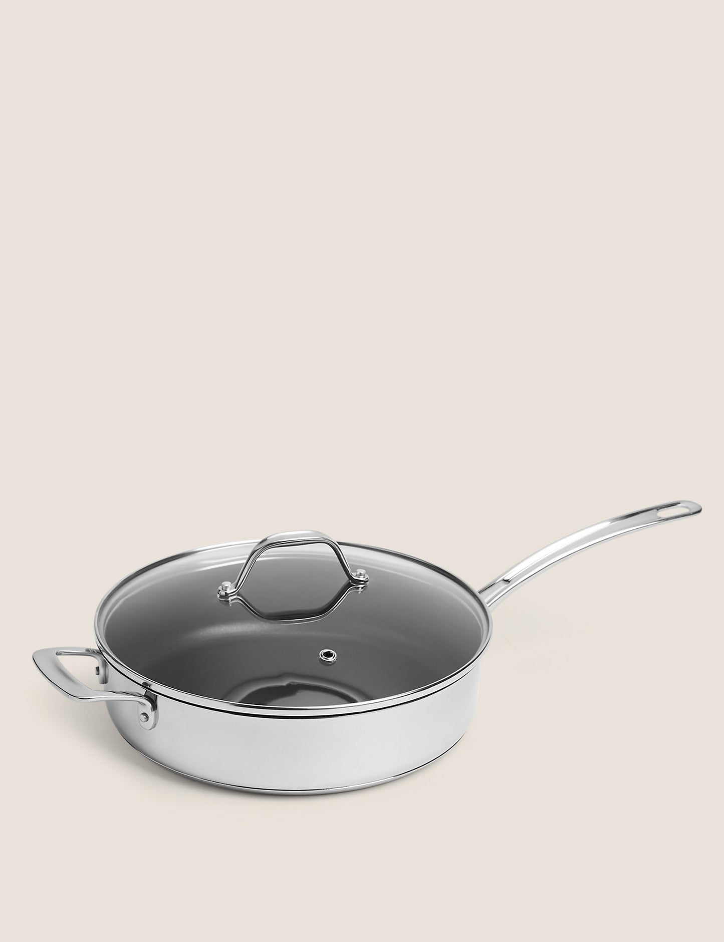 Stainless Steel 28cm Large Non-Stick Sauté Pan