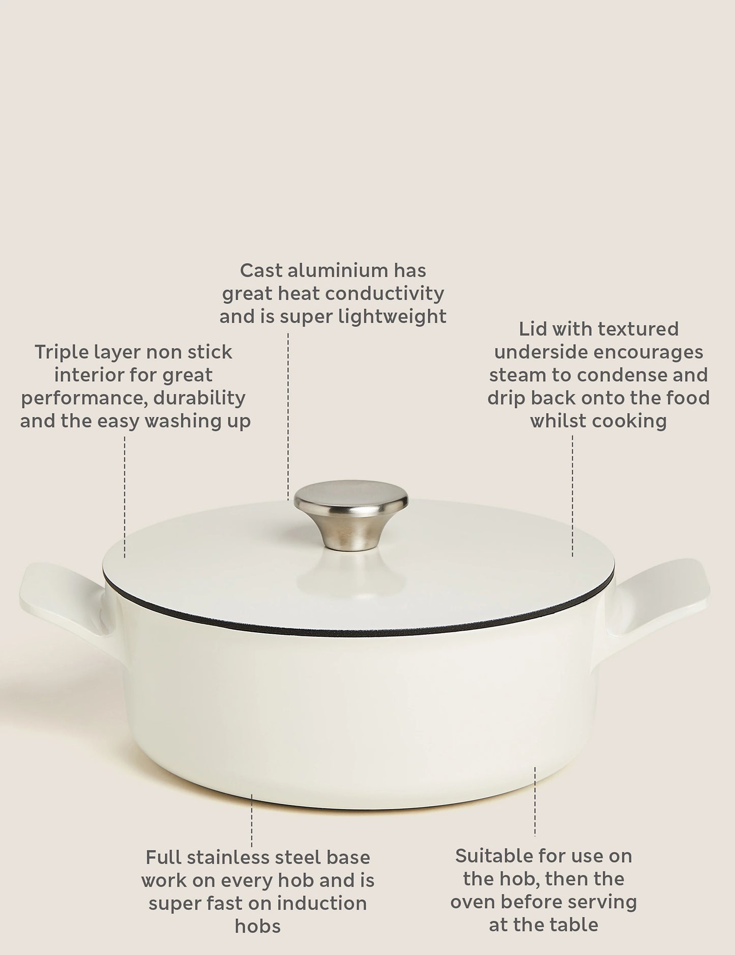 Cast Aluminium 3L Casserole Dish