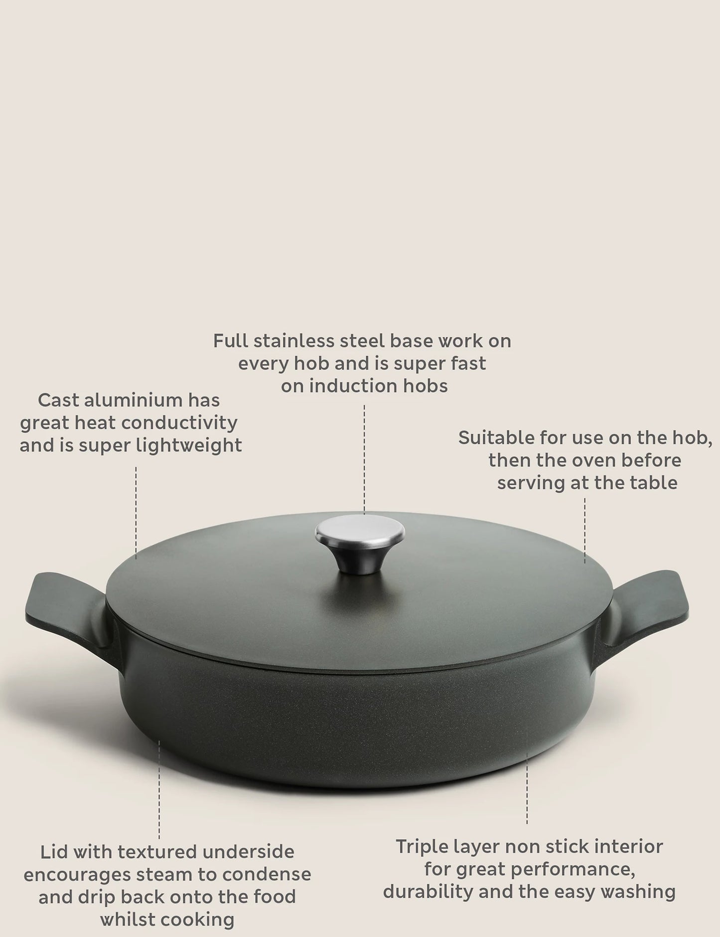 Cast Aluminium 4.5L Casserole Dish