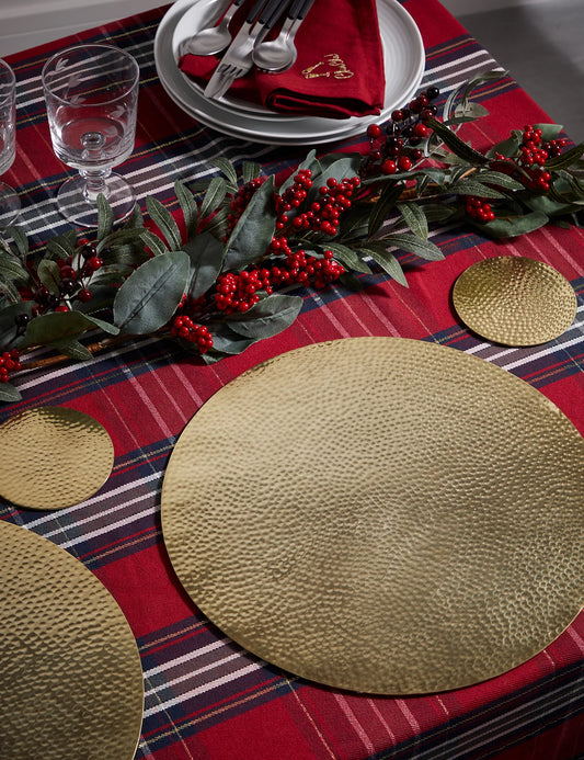 Set of 2 Round Hammered Placemats