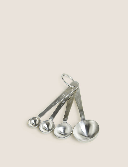 Set of 4 Stainless Steel Measuring Spoons