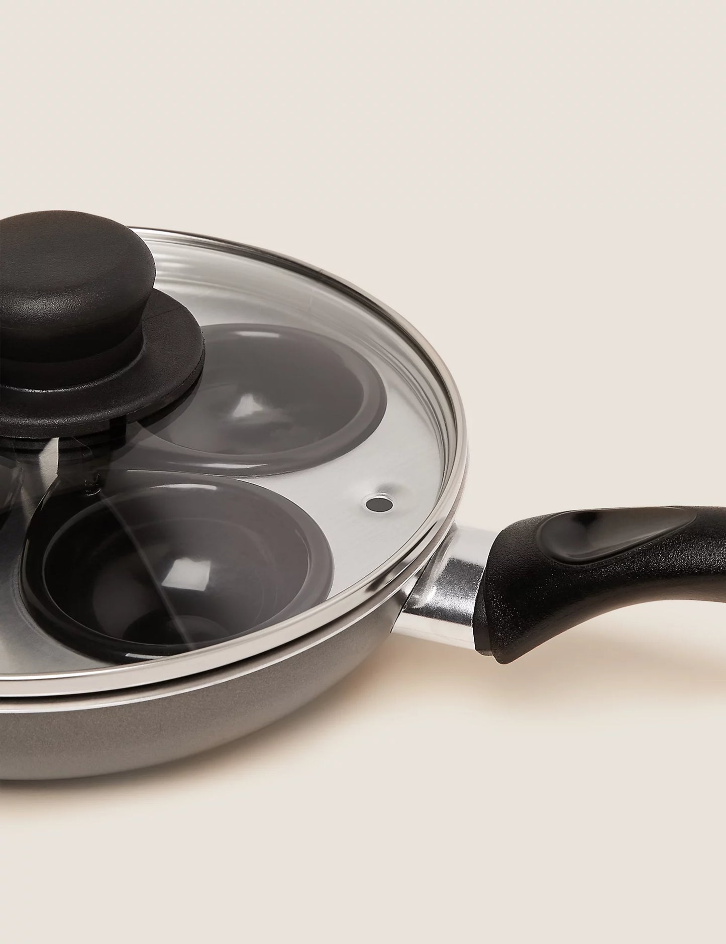 Grey Aluminium 3-in-1 Egg Pan