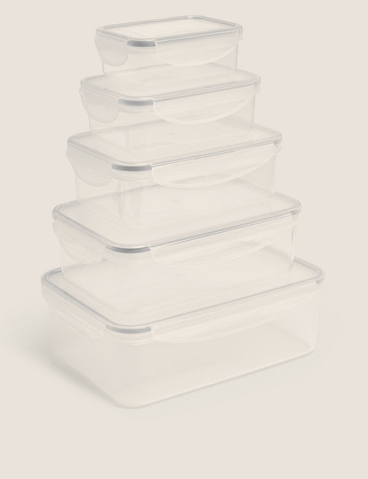 Set of 5 Kitchen Storage Tubs