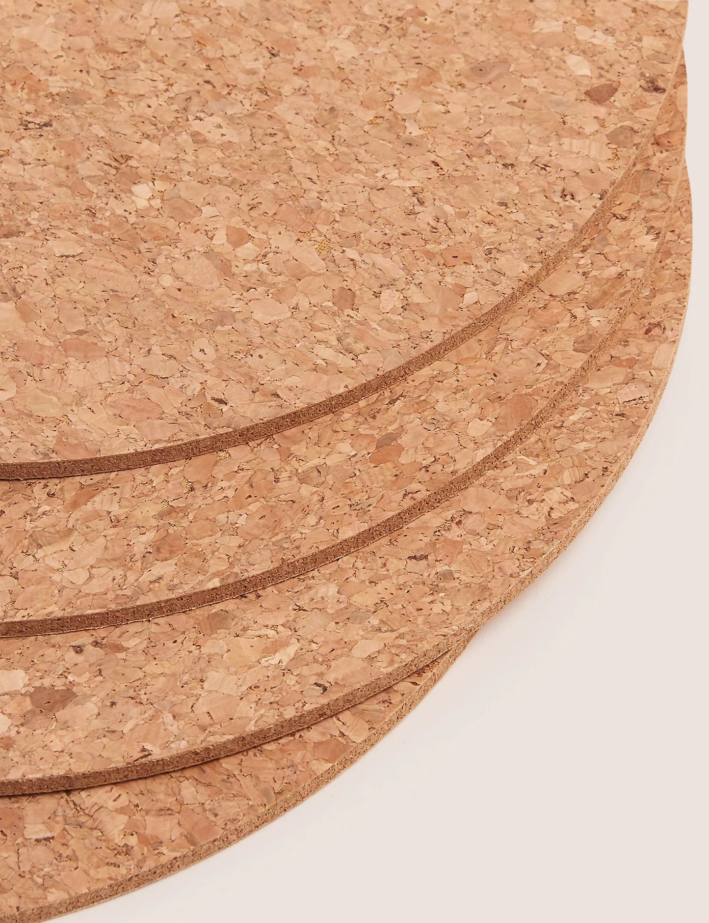 Set of 4 Round Cork Placemats