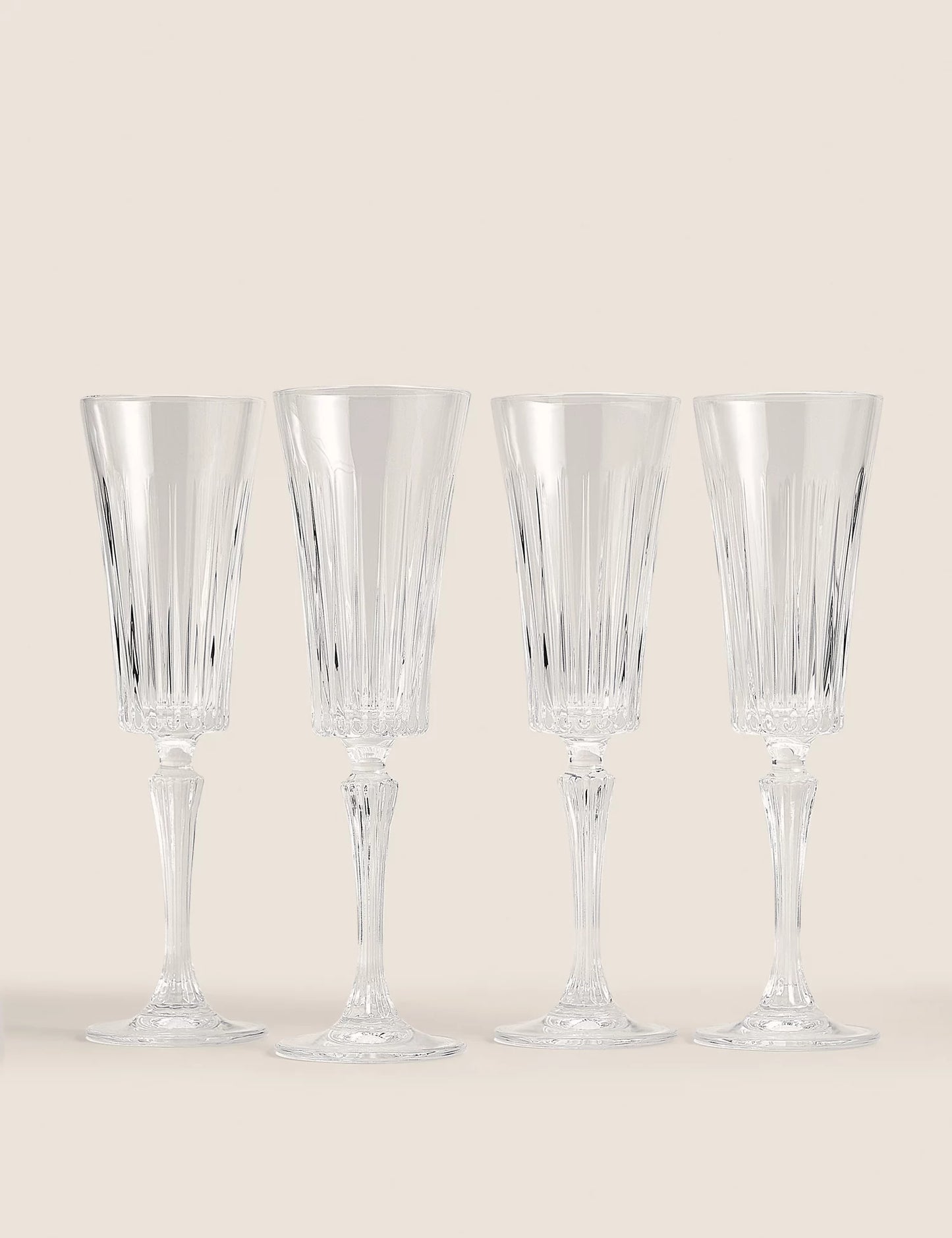 Set of 4 Timeless Champagne Flutes