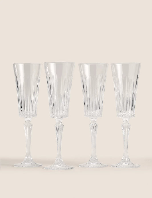 Set of 4 Timeless Champagne Flutes