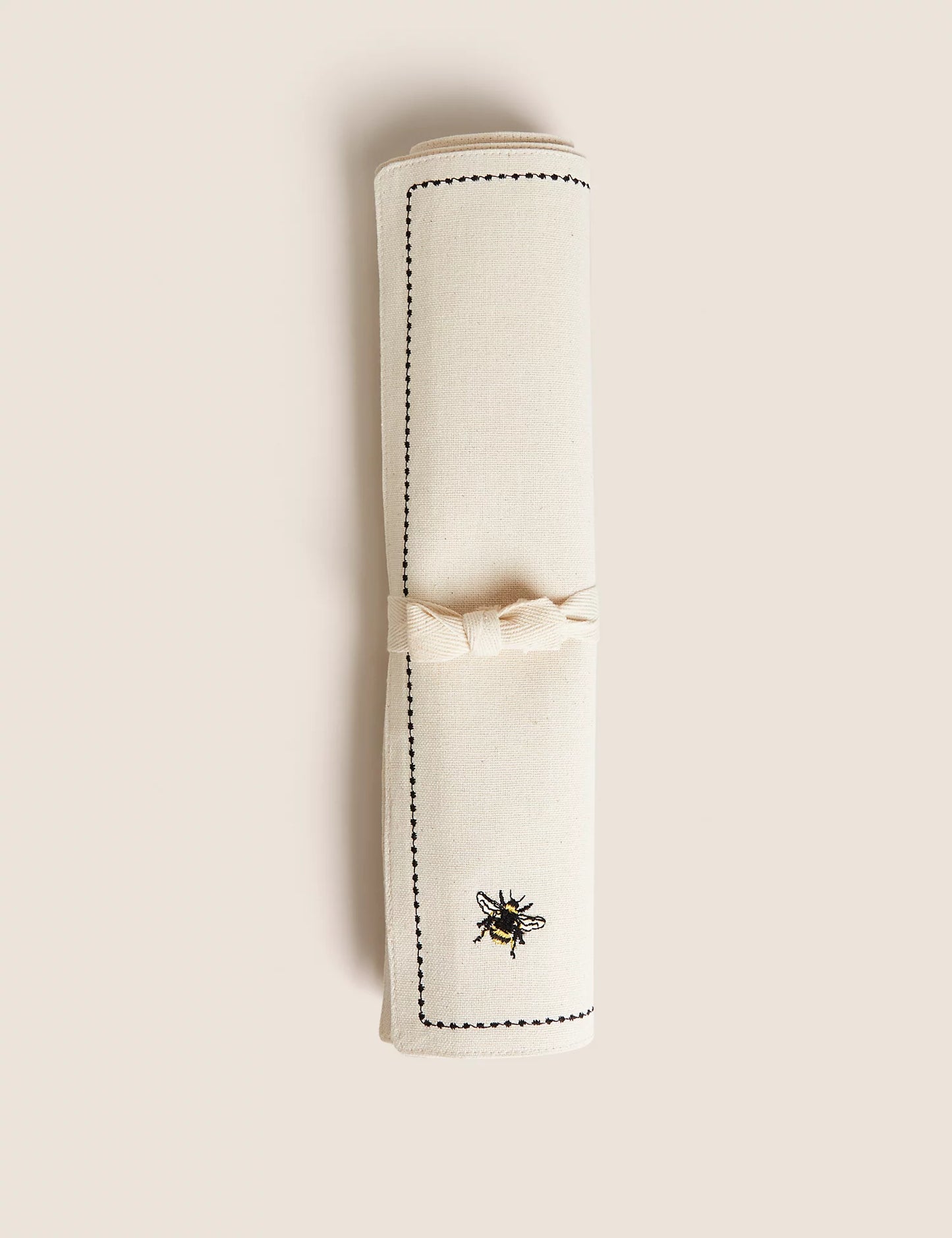 Set of 2 Embroidered Bee Cotton Placemats