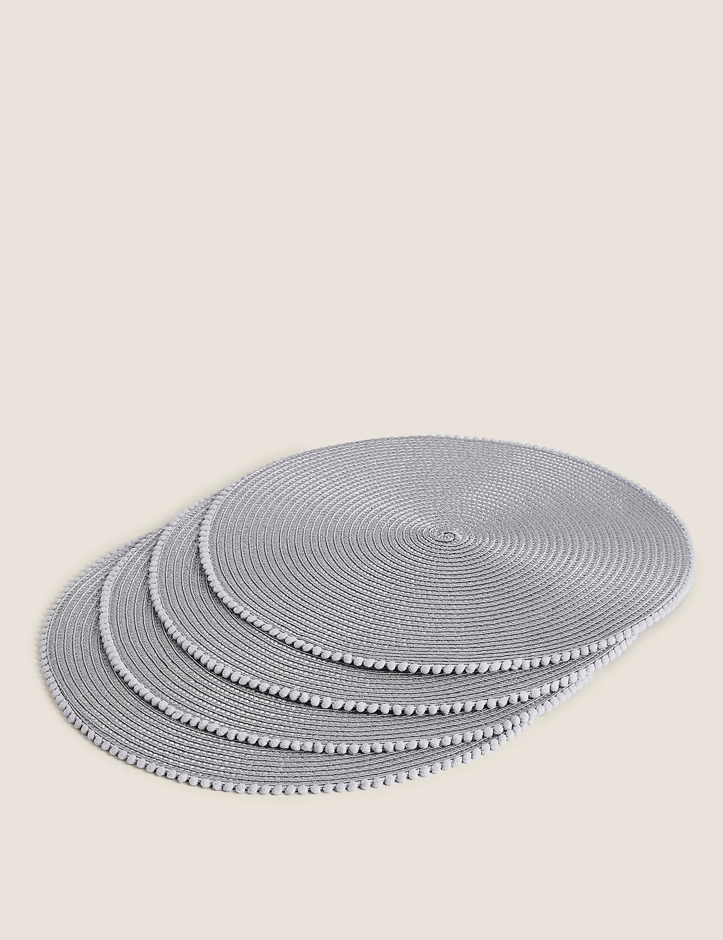Set of 4 Pom Pom Placemats