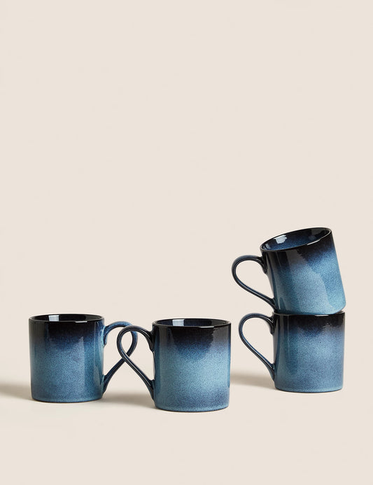 Set of 4 Amberley Reactive Mugs