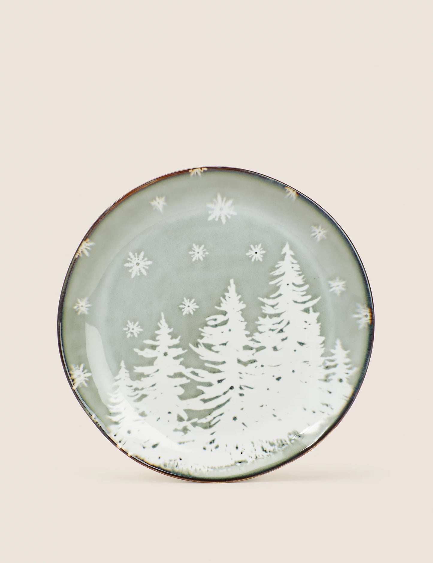 Set of 4 Christmas Tree Side Plates