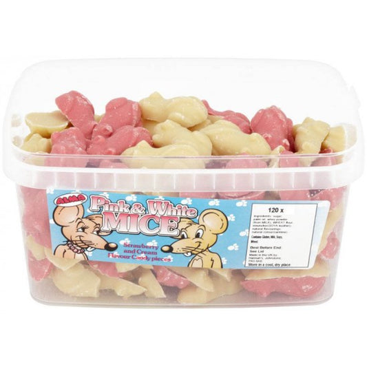 Alma Pink & White Mice 120 Pieces Pack size: Case of 1