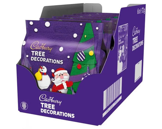CADBURY CHOCOLATE TREE DECORATIONS 72G (BOX OF 6)