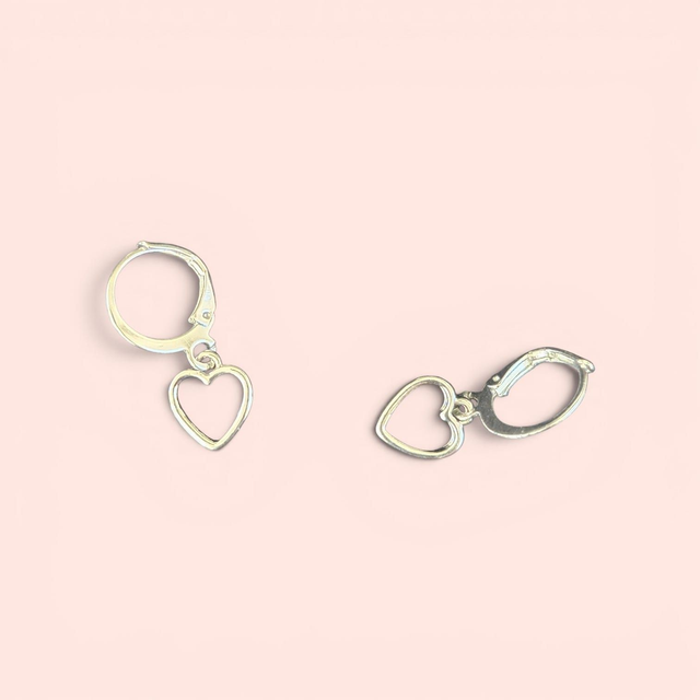 Heart Charm Leverback Earrings