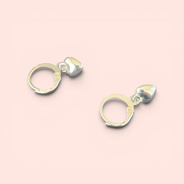 Heart Charm Leverback Earrings