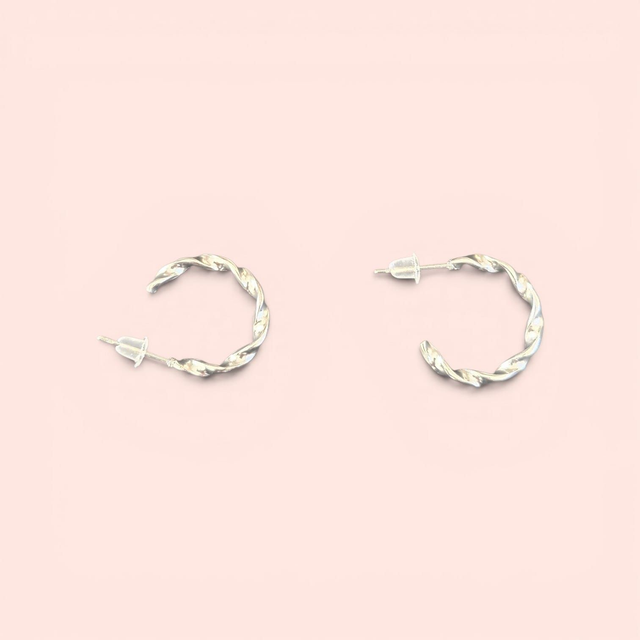 Twisted Gold Hoop Earrings