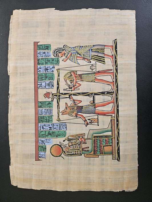 The Weighing of the Heart in Ancient Egyptian Mythology Size: 23 × 33 cm