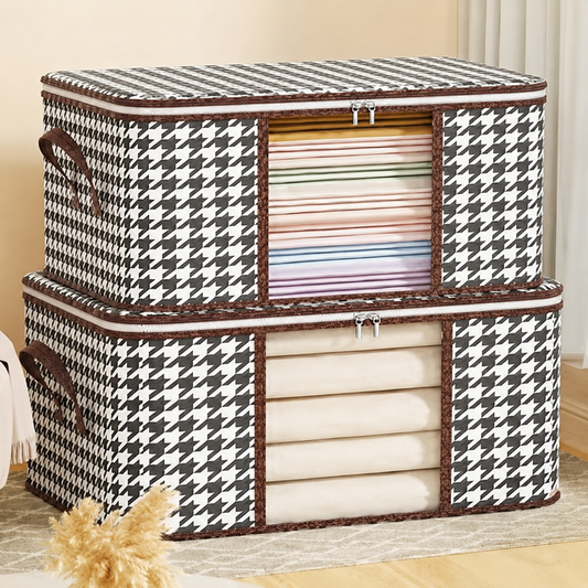 Houndstooth Pattern Storage Boxes