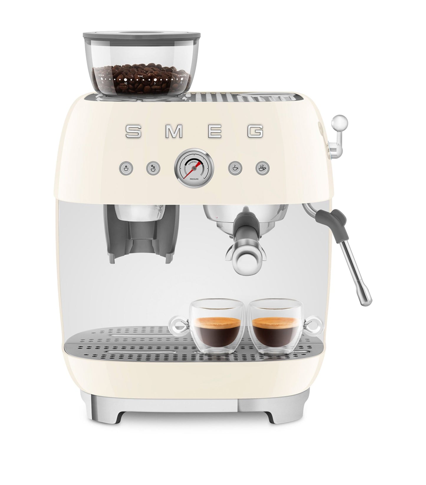 SMEG  EGF03CRUK Espresso Coffee Machine with Grinder