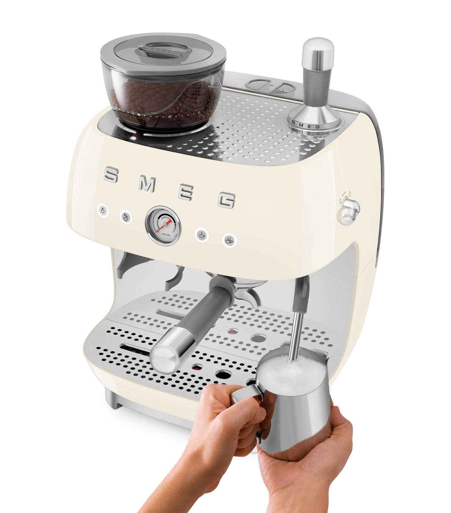 SMEG  EGF03CRUK Espresso Coffee Machine with Grinder