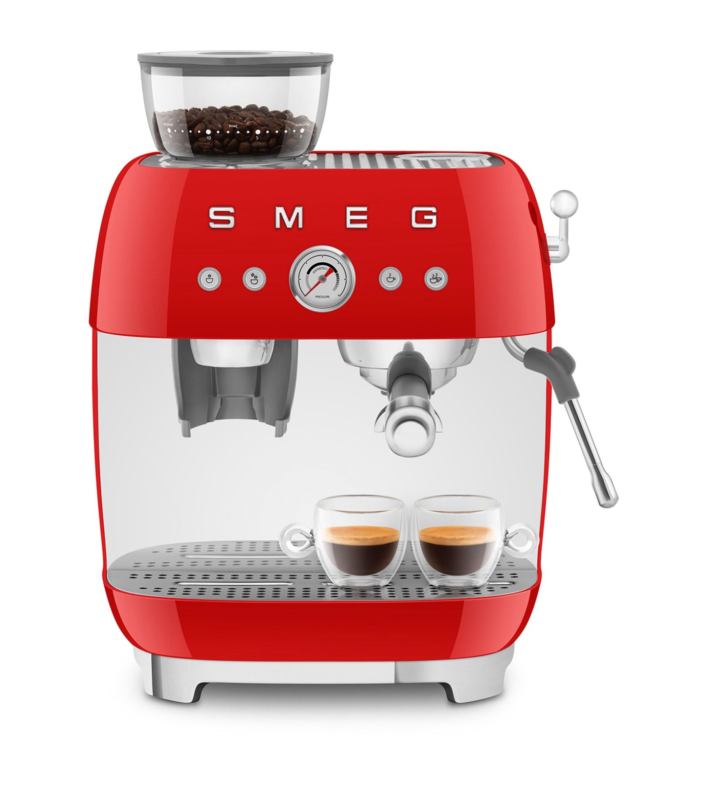 SMEG  EGF03CRUK Espresso Coffee Machine with Grinder