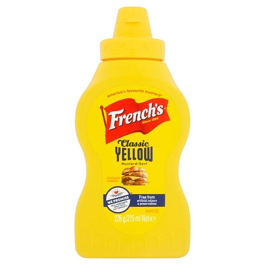 French's American Classic Yellow Squeezy Mustard 226G Pack size: Case of 8