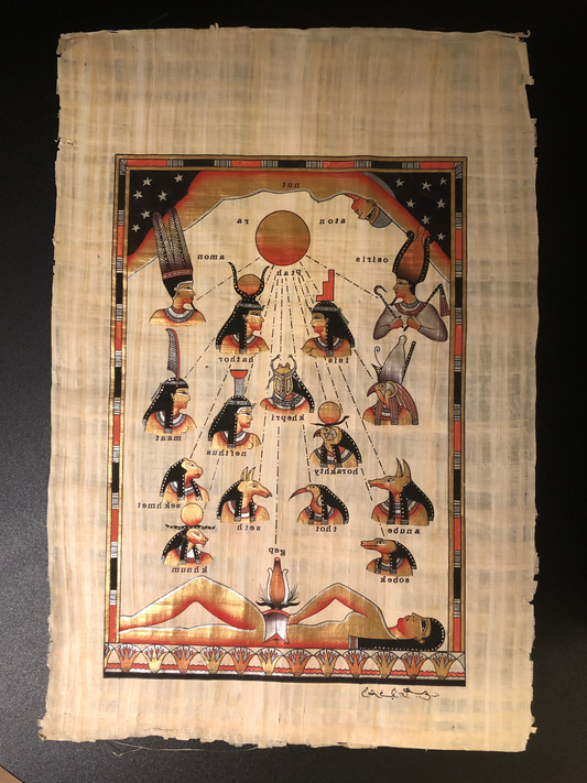 Original papyrus paper ( the Egyptian goddesses)