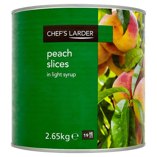 Chef's Larder Peach Slices in Light Syrup 2.65kg (Drained Weight 1.5kg)