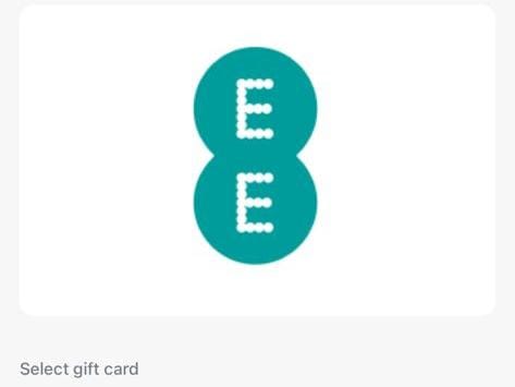 EE gift card