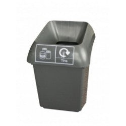 30L Recycling Bin with Grey Lid & Tins Logo Pack size: Case of 1