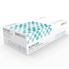 Unicare 100 Blue Nitrile Powder Free Gloves Medium Pack size: Case of 10