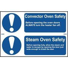 Convector Oven / Steam Oven Safety Sign