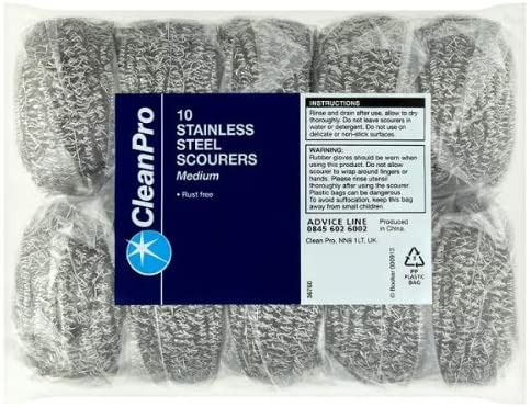 CleanPro 10 Stainless Steel Scourers Medium