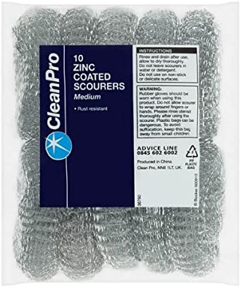 CleanPro 10 Zinc Coated Scourers Large