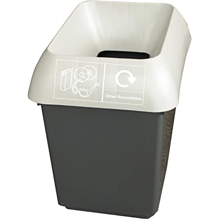 30L Recycling Bin with Light Grey Lid & Other Recycling Logo Pack size: Case of 1