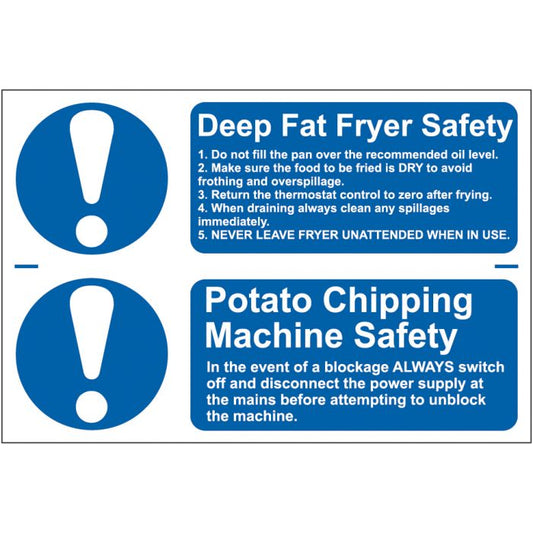 Deep Fat Fryer / Potato Chipping Machine Safety Sign