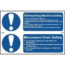 Dishwashing Machine / Microwave Oven Safety Sign