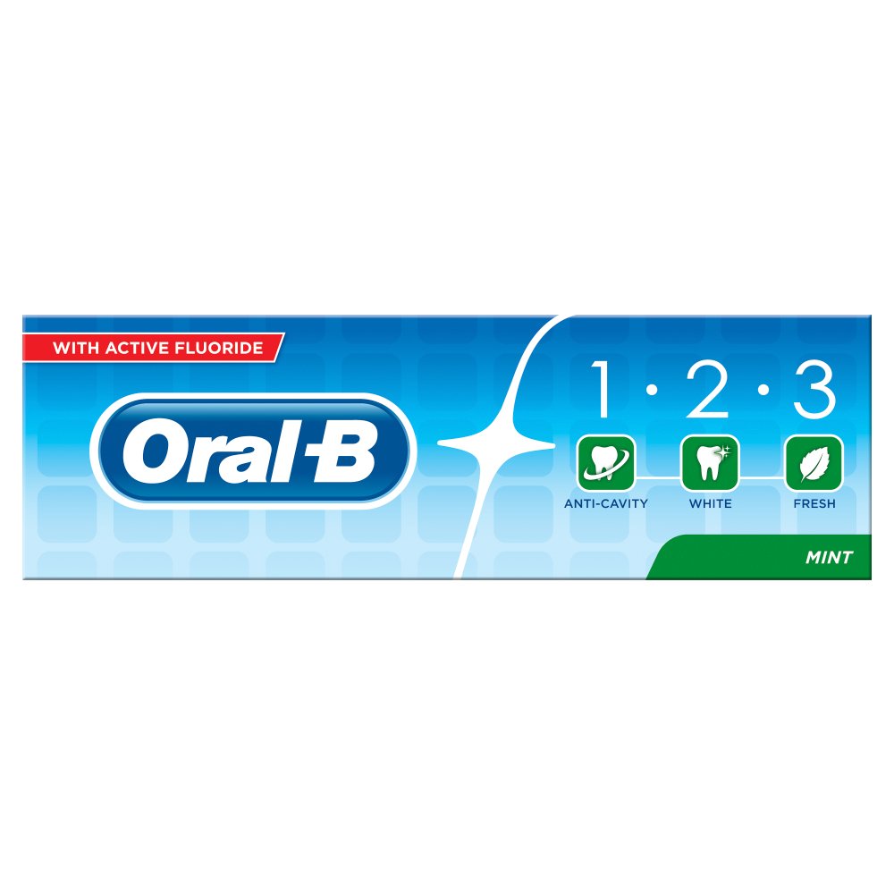 Oral-B 123 Fresh Mint Toothpaste 75ml Pack size: Case of 12