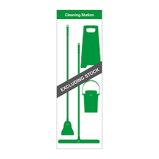 Shadowboard - Cleaning Station Style C (Green) with Hooks - No Stock