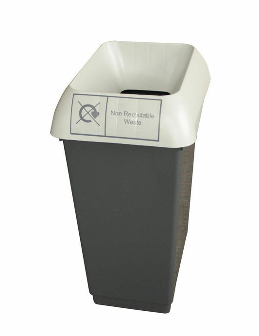 50L Recycling Bin with Light Grey Lid & Other Recycling Logo Pack size: Case of 1