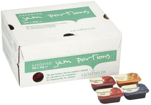 Lichfields Assorted Jam Portions 100 x 20g case of 1