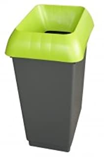 50L Recycling Bin with Lime Green Lid Pack size: Case of 1