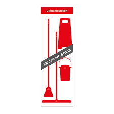 Shadowboard - Cleaning Station Style C (Red) with Hooks - No Stock