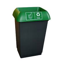50LTR RECYCLING BIN COMPLETE WITH GREEN LID & OTHERRYCLING Pack size: Case of 1