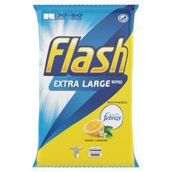 Flash Strong & Thick All Purpose Wipes Made Of 100% Recycled Fibres Lemon AB 24 Co Pack size: Case of 8