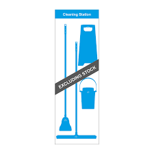 Shadowboard - Cleaning Station Style A (Blue) with Hooks - No Stock