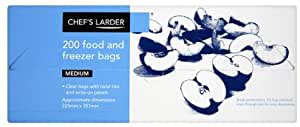 Chef's Larder 150 Food and Freezer Bags Large