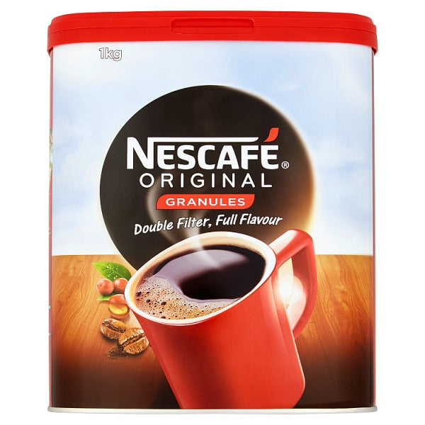 NESCAFÉ Original Instant Coffee Granules Tin 1kg Pack size: Case of 1