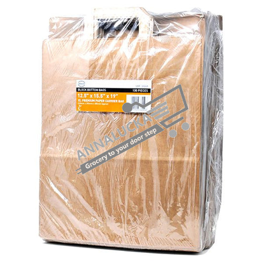 100 XL Premium Paper Carrier Bag Pack size: Case of 1