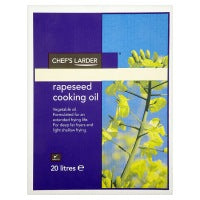 Chef's Larder Rapeseed Cooking Oil 20 Litres case of 1