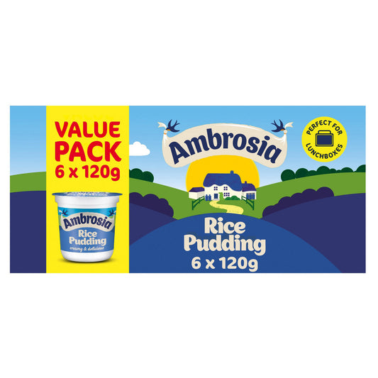 Ambrosia Rice Pudding 6 x 120g (720g) Pack size: Case of 1